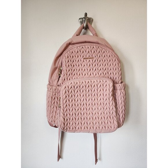 Bagsmart Handbags - Bagsmart blush pink puffer braided 14" lightweight backpack